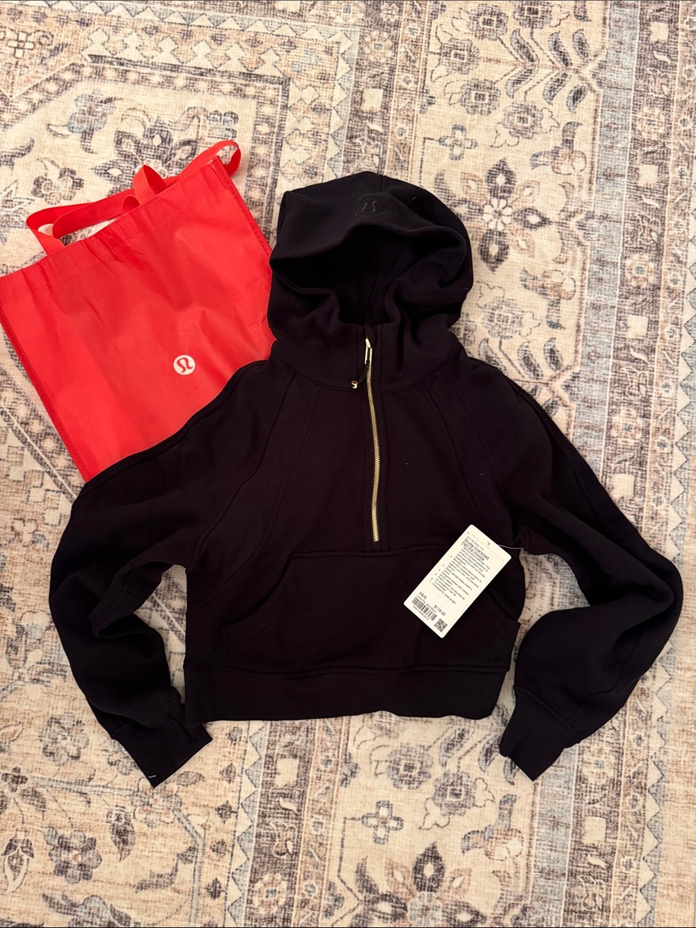 Lululemon BlackAcuba oversized Half-Zip Hooded Pullover